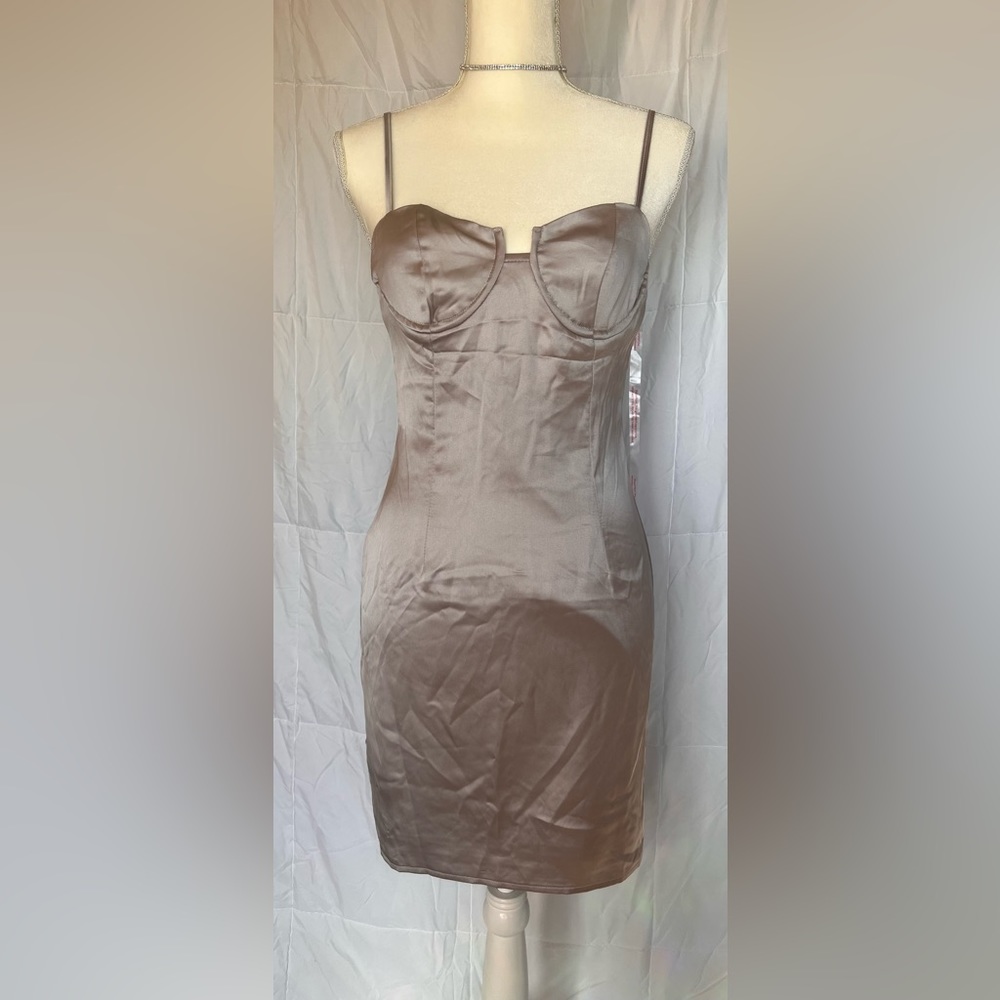Silver Body Con Mini Dress